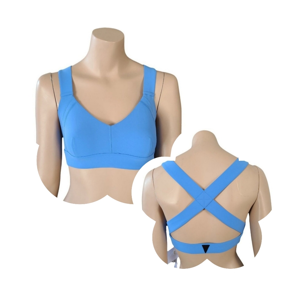NWT NO KA'OI Blue Sports Bra S/M